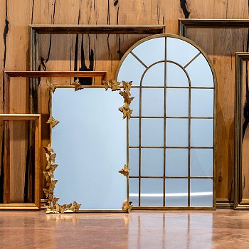 Настенное зеркало Гамбург цвета состаренного золота - купить Настенные зеркала по цене 23000.0