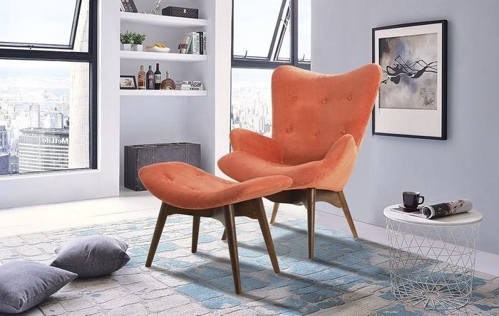 Кресло Contour оранжевого цвета - купить Интерьерные кресла по цене 37968.0