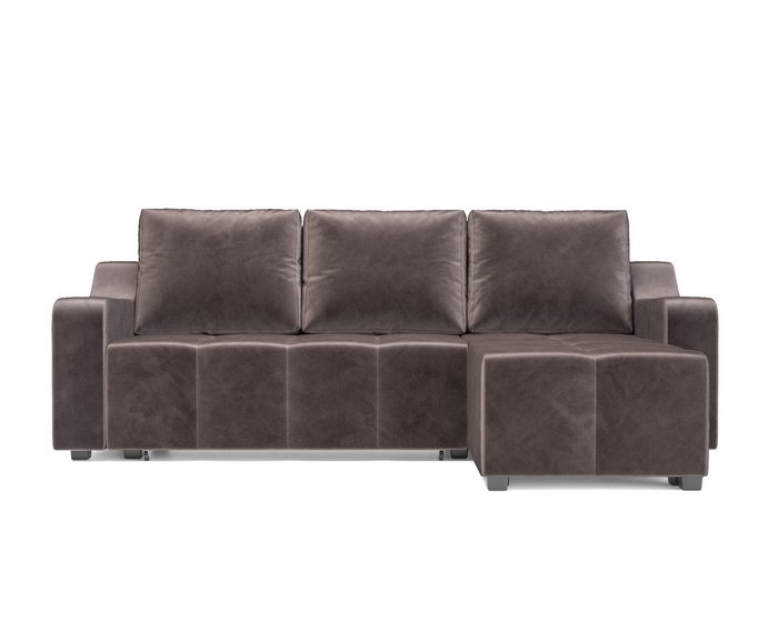 Угловой диван-кровать Берн серо-коричневого цвета - купить Угловые диваны по цене 44990.0