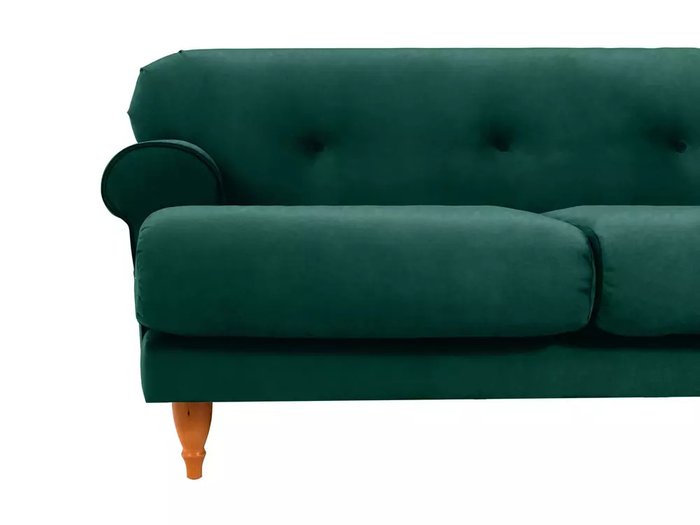 Диван Italia зеленого цвета с бежевыми ножками - лучшие Прямые диваны в INMYROOM