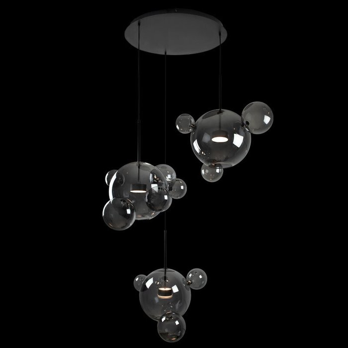 Подвесная люстра Bolle 2029-D3 (стекло, цвет серый) - лучшие Подвесные люстры в INMYROOM