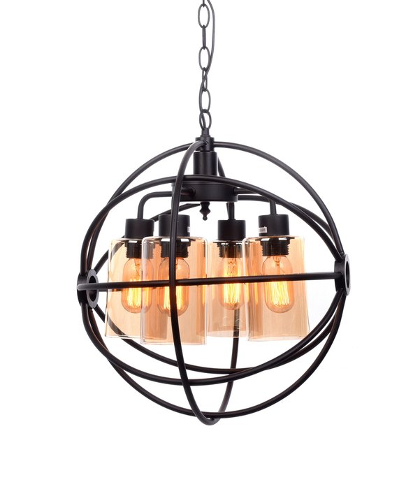 Подвесной светильник Lumina Deco Stradi LDP 11509-4 BK - купить Подвесные люстры по цене 5438.0