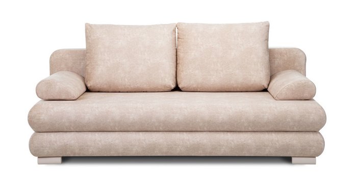 Прямой диван-кровать Фабио бежевого цвета