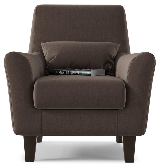 Кресло Либерти темно-коричневого цвета - купить Интерьерные кресла по цене 7250.0