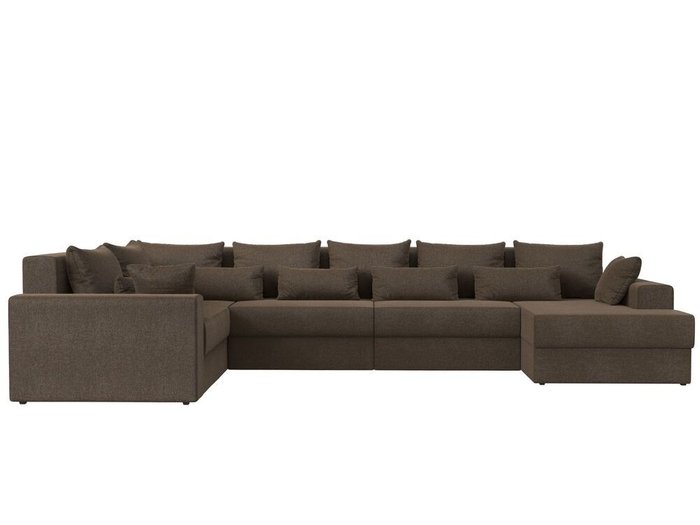 Угловой диван-кровать Майами коричневого цвета правый угол - купить Угловые диваны по цене 101999.0