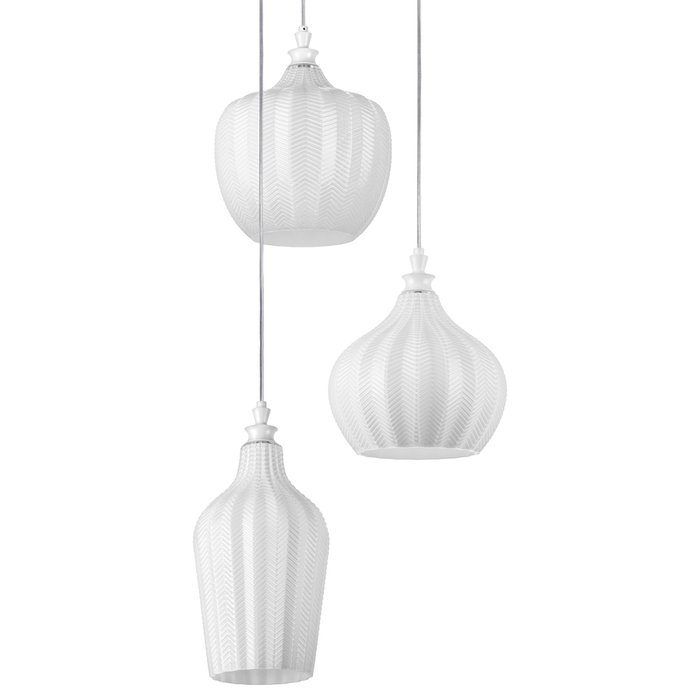 Люстра ROCCO 3х6W (led) E27 БЕЛЫЙ - лучшие Подвесные люстры в INMYROOM Люстра ROCCO 3х6W (led) E27 БЕЛЫЙ - лучшие Подвесные люстры в INMYROOM