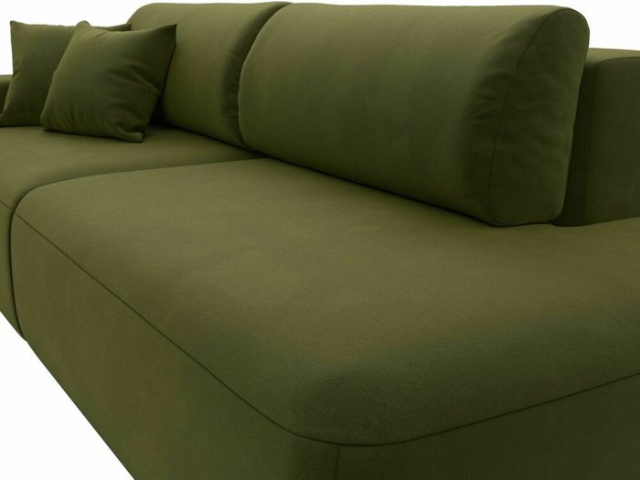 Диван-кровать Лига 036 Модерн зеленого цвета с левым подлокотником - лучшие Прямые диваны в INMYROOM