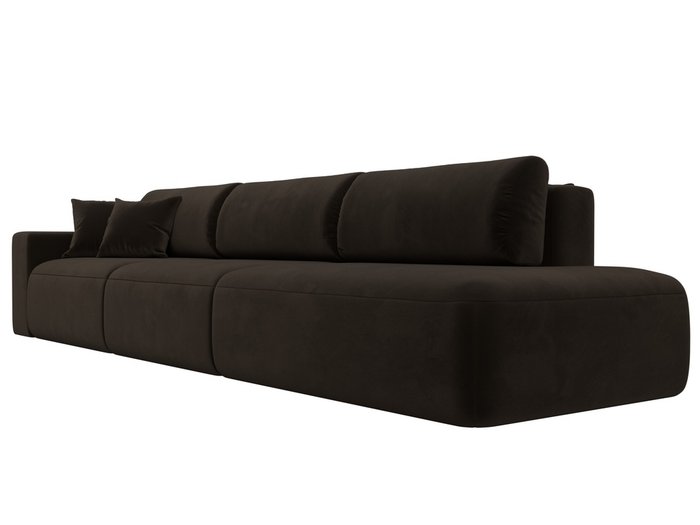 Диван-кровать Лига 036 Модерн Лонг темно-коричневого цвета с левым подлокотником - лучшие Прямые диваны в INMYROOM Диван-кровать Лига 036 Модерн Лонг темно-коричневого цвета с левым подлокотником - лучшие Прямые диваны в INMYROOM