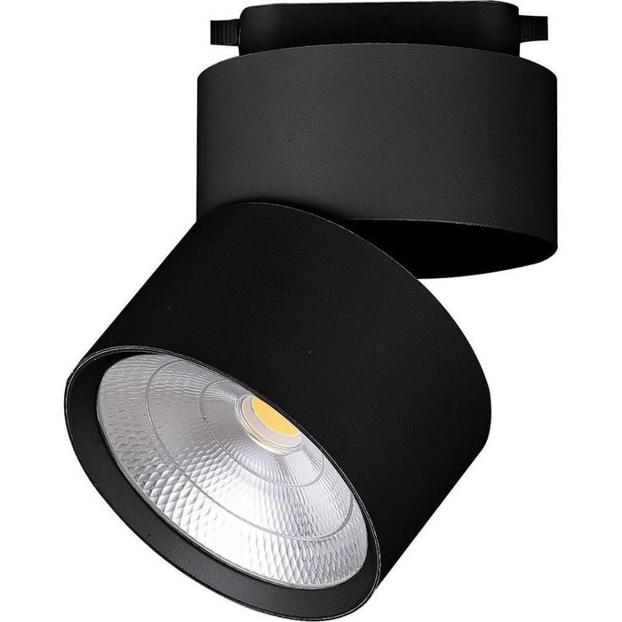 Трековый светодиодный светильник из металла черного цвета