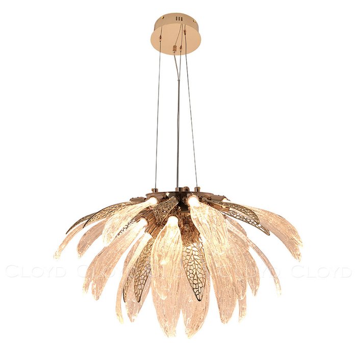 Подвесная люстра TUVALU C26 золотого цвета Подвесная люстра TUVALU C26 золотого цвета