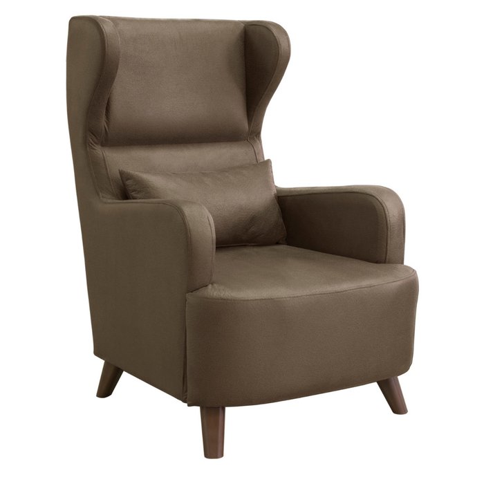 Кресло Меланж в обивке коричневого цвета - купить Интерьерные кресла по цене 12988.0
