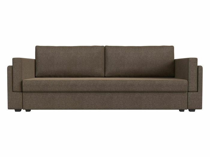 Диван-кровать Лига 007 коричневого цвета (рогожка) - купить Прямые диваны по цене 28999.0