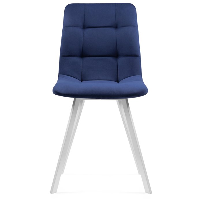 Стул Чилли синего цвета с белыми ножками - купить Обеденные стулья по цене 4190.0