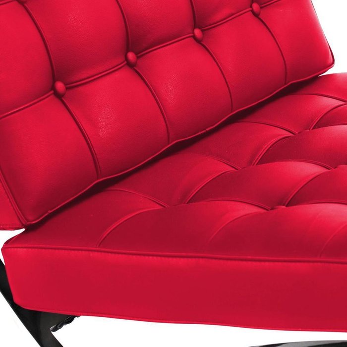 Кресло Barcelona Chair красного цвета - купить Интерьерные кресла по цене 66300.0
