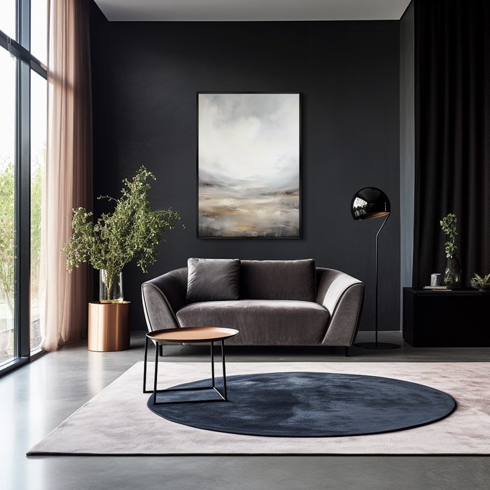 Репродукция картины Landscape Collection, Grey foothills, No 2, 2024г. - лучшие Картины в INMYROOM
