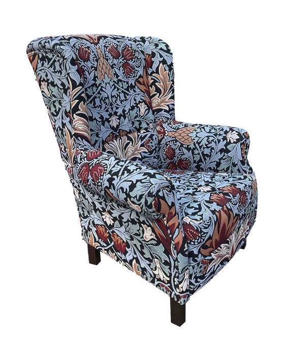 Кресло Кантри Флорентийская мозаика голубого цвета - лучшие Интерьерные кресла в INMYROOM