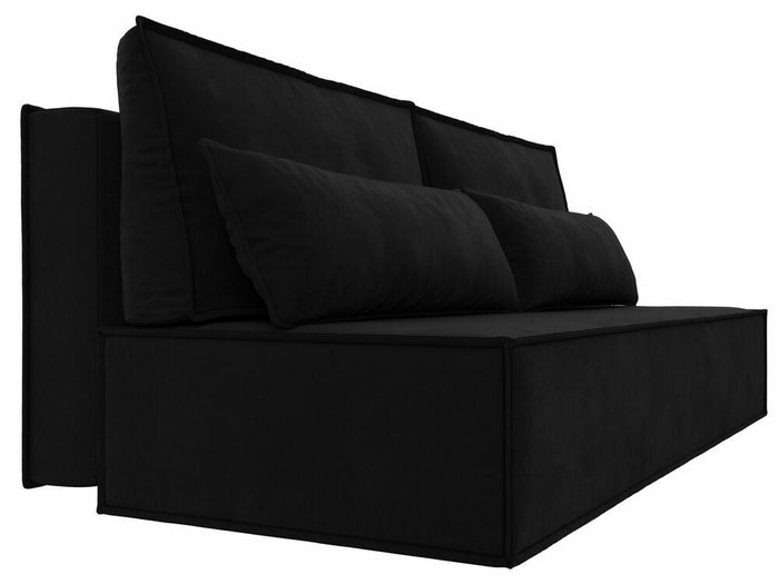 Прямой диван-кровать Фабио черного цвета - лучшие Прямые диваны в INMYROOM