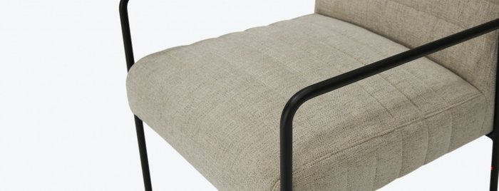 Стул серого цвета с металлическим каркасом - купить Обеденные стулья по цене 11900.0
