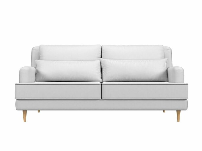 Диван прямой Джерси белого цвета (экокожа) - купить Прямые диваны по цене 39999.0
