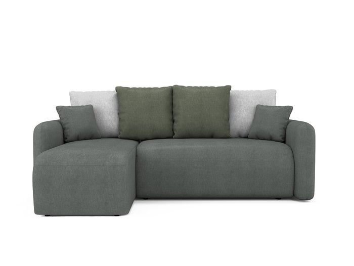 Угловой раскладной диван Arti левый темно-серого цвета  