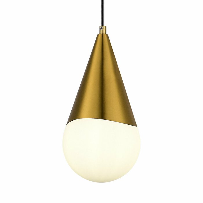 Светильник подвесной Золотистый/Белый E27 1*40W FIORI - лучшие Подвесные светильники в INMYROOM