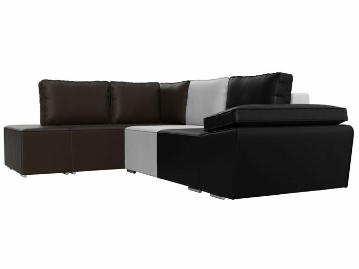 Угловой диван-кровать Хьюго мультиколор (экокожа) левый угол - лучшие Угловые диваны в INMYROOM