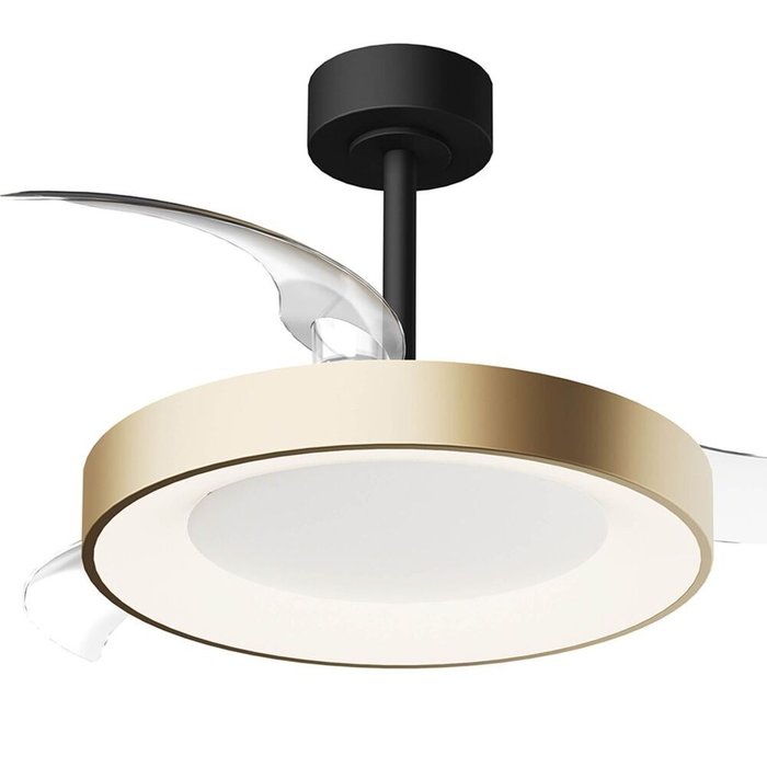 Люстра-вентилятор Niseko Fan 9091 (пластик, цвет золото) - купить Потолочные светильники по цене 33334