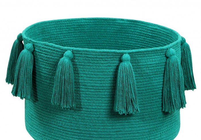 Корзина Alicante изумрудного цвета - купить Плетеные корзины по цене 9200.0