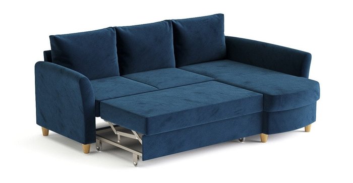 Угловой диван-кровать Катарина темно-синего цвета - лучшие Угловые диваны в INMYROOM
