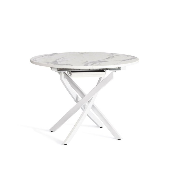 Раздвижной обеденный стол Manzana белого цвета - купить Обеденные столы по цене 20180.0
