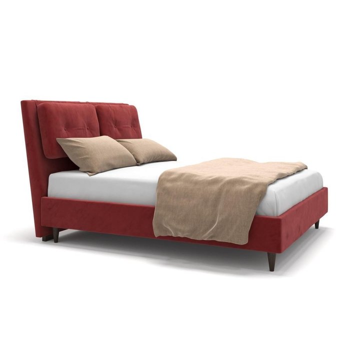 Кровать Freya на ножках красная 140х200 - купить Кровати для спальни по цене 55900.0