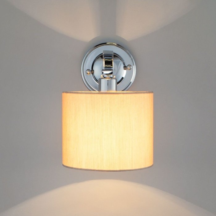 Настенный светильник с абажуром 60111/1 хром Shantel - купить Бра и настенные светильники по цене 2315.0