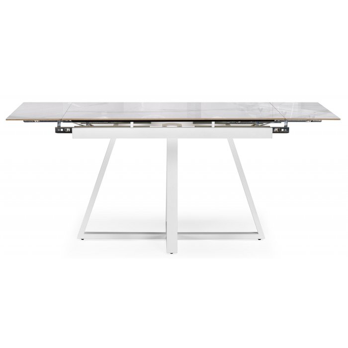 Раздвижной обеденный стол Силлем 120х80 белого цвета - лучшие Обеденные столы в INMYROOM
