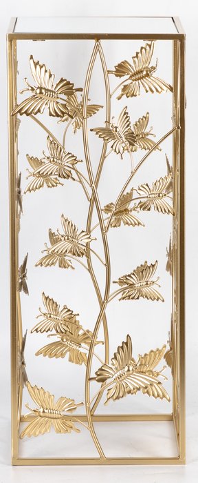 Подставка интерьерная M золотого цвета с зеркальной столешницей - купить Консоли по цене 12540.0