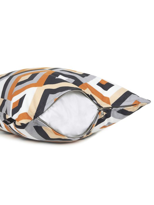 Декоративная подушка Escada ochre оранжево-синего цвета - купить Декоративные подушки по цене 1368.0