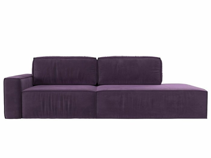 Прямой диван-кровать Прага модерн сиреневого цвета подлокотник слева - купить Прямые диваны по цене 74999.0