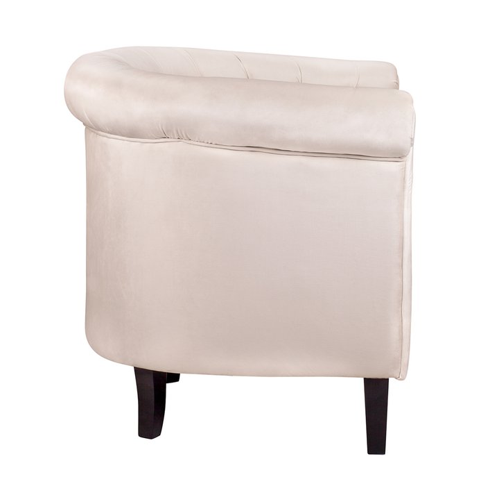 Низкое креслоо Swaun beige velvet бежевого цвета - лучшие Интерьерные кресла в INMYROOM