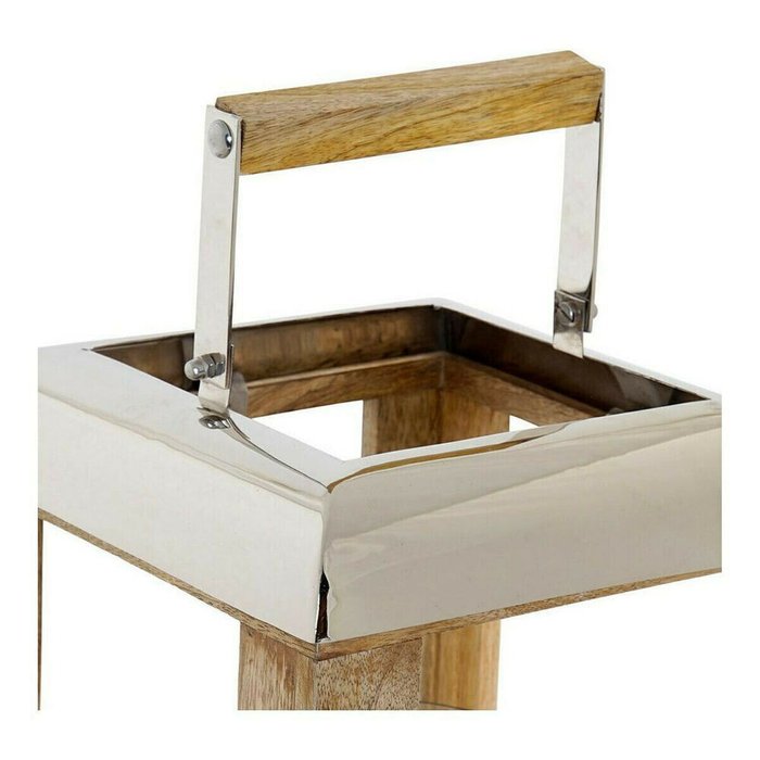 Фонарь DKD Home Decor Серебряный Металл Стеклянный (23 x 23 x 36 cm) - купить Подсвечники по цене 12734.0