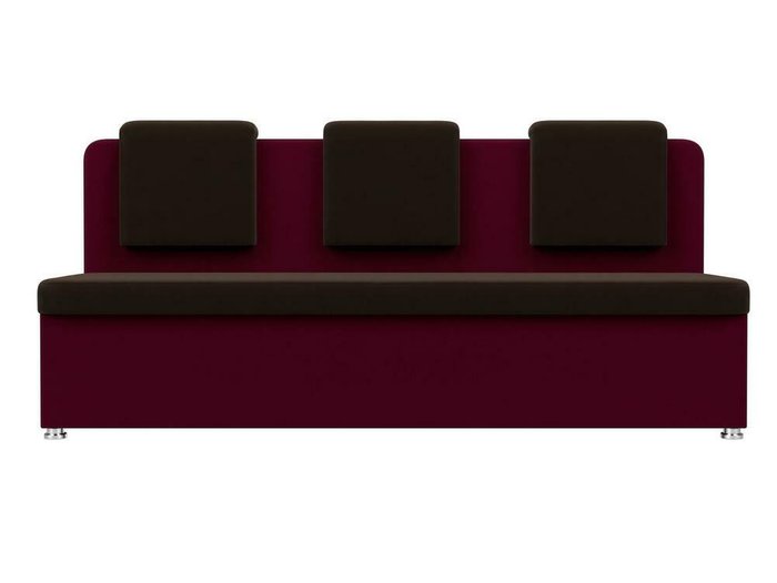 Диван Маккон коричнево-красного цвета - купить Прямые диваны по цене 22999.0