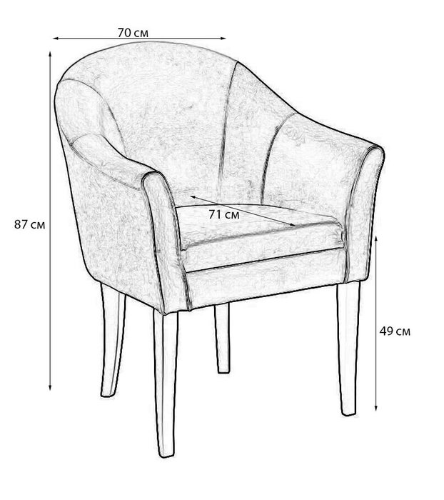 Кресло Тоскана Сильвер серого цвета - купить Интерьерные кресла по цене 17990.0