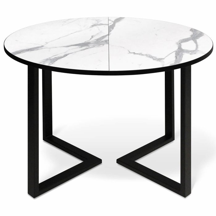 Раздвижной обеденный стол с белой столешницей - купить Обеденные столы по цене 32230.0