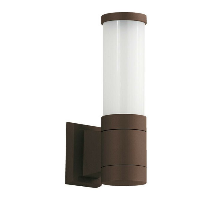 Уличный настенный светильник Cavo коричнево-белого цвета