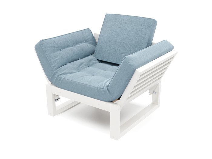 Кресло-трансформер из рогожки Балтик голубого цвета