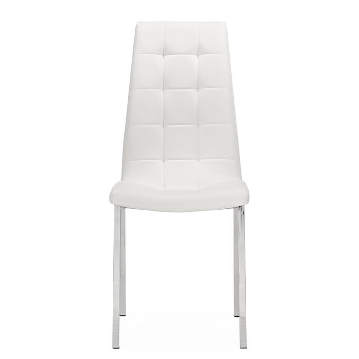 Стул в обивке из экокожей белого цвета - купить Обеденные стулья по цене 5990.0
