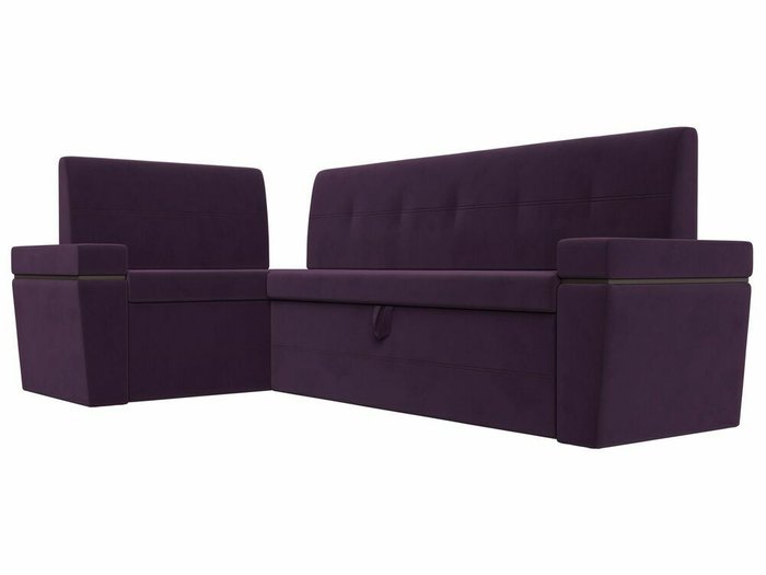 Угловой диван-кровать Деметра фиолетового цвета левый угол - лучшие Угловые диваны в INMYROOM