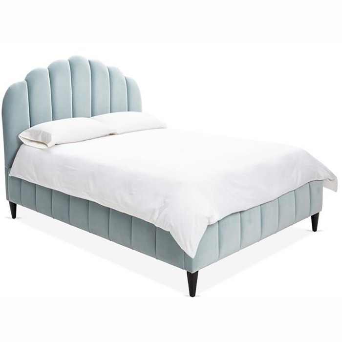 Кровать Sutton Scalloped голубого цвета 160x200 - купить Кровати для спальни по цене 144000.0