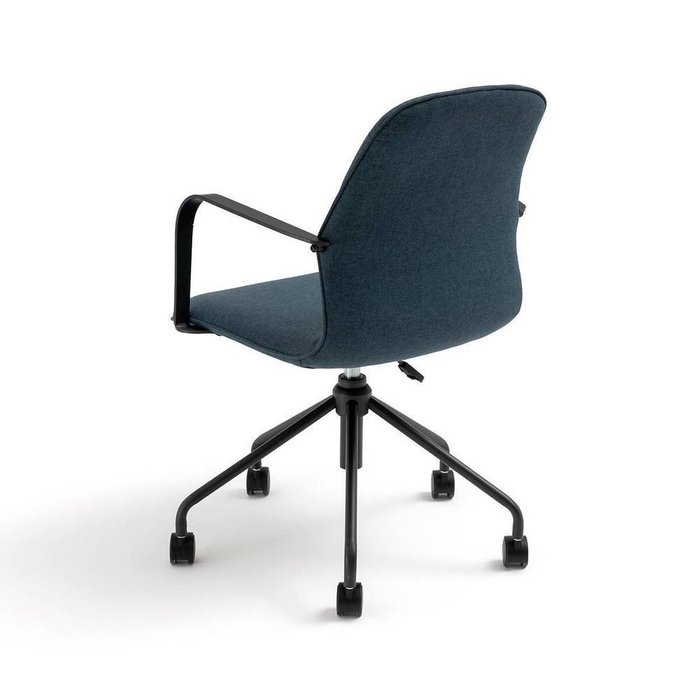 Кресло для письменного стола на колесиках Lyne темно-синего цвета - лучшие Офисные кресла в INMYROOM