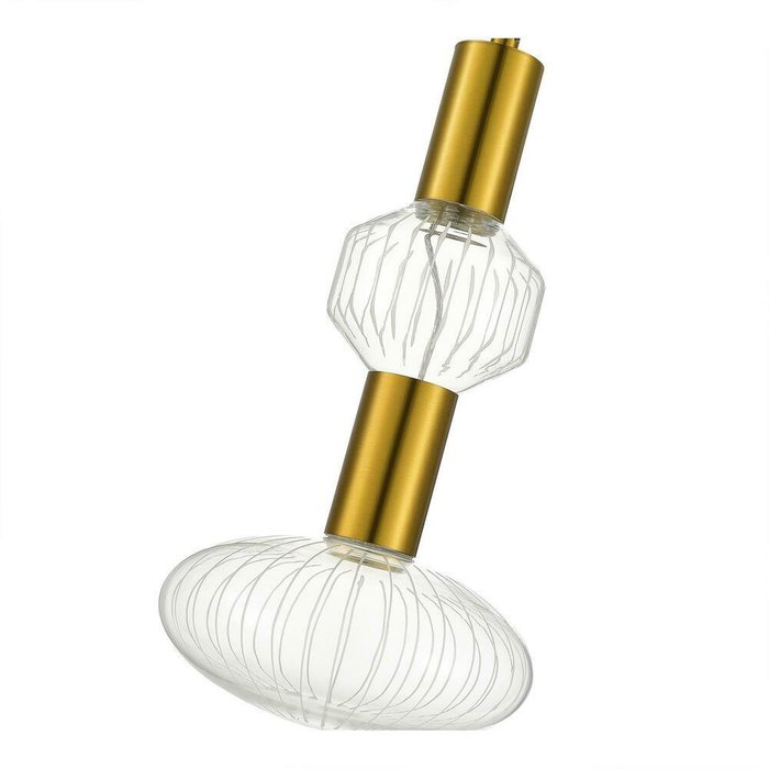 Светильник подвесной ST-Luce Латунь/Золотой, Прозрачный LED 2*3W 3000K TACCHE - лучшие Подвесные светильники в INMYROOM