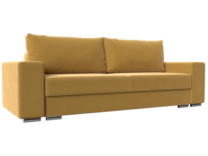 Прямой диван-кровать Дрезден желтого цвета