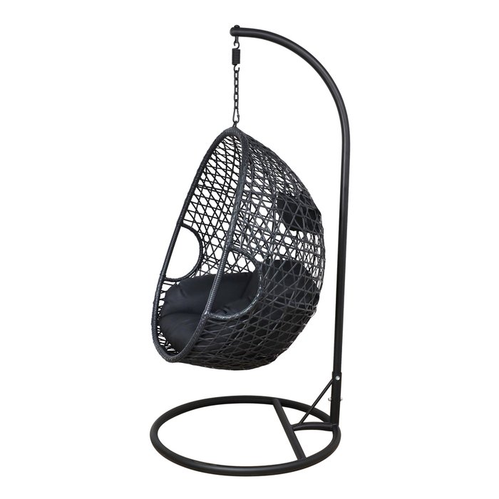 Кресло подвесное Paros черного цвета - лучшие Подвесные кресла в INMYROOM
